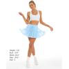 imageStelle Womens High Waist Skorts Ruffle Hem Flowy Skirts Mini Tiered Short Skirt Casual SummerLight Blue