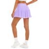 imageStelle Womens High Waist Skorts Ruffle Hem Flowy Skirts Mini Tiered Short Skirt Casual SummerLilac