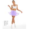 imageStelle Womens High Waist Skorts Ruffle Hem Flowy Skirts Mini Tiered Short Skirt Casual SummerLilac
