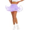 imageStelle Womens High Waist Skorts Ruffle Hem Flowy Skirts Mini Tiered Short Skirt Casual SummerLilac