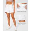 imageStelle Womens High Waist Skorts Ruffle Hem Flowy Skirts Mini Tiered Short Skirt Casual SummerWhite