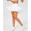 imageStelle Womens High Waist Skorts Ruffle Hem Flowy Skirts Mini Tiered Short Skirt Casual SummerWhite