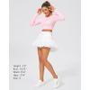 imageStelle Womens High Waist Skorts Ruffle Hem Flowy Skirts Mini Tiered Short Skirt Casual SummerWhite