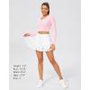 imageStelle Womens High Waist Skorts Ruffle Hem Flowy Skirts Mini Tiered Short Skirt Casual SummerWhite