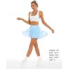 imageStelle Womens Pleated Tennis Skirts High Waisted Ruffle Mini Skirt with Pockets Inner Shorts for Athletic Sports RunningLight Blue
