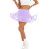 imageStelle Womens Pleated Tennis Skirts High Waisted Ruffle Mini Skirt with Pockets Inner Shorts for Athletic Sports RunningLilac