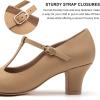 imageStelle 25quot Character Shoes for Women TStrap Dance Heels for Ballroom Salsa Tango Wedding Flamenco Latin25tan
