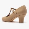 imageStelle 25quot Character Shoes for Women TStrap Dance Heels for Ballroom Salsa Tango Wedding Flamenco Latin25tan