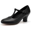 imageStelle 25quot Character Shoes for Women TStrap Dance Heels for Ballroom Salsa Tango Wedding Flamenco Latin25black