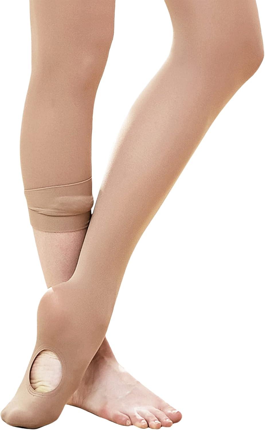 imageStelle Girls Women Ballet Dance Convertible Tights Ultra Soft Pro Transition Tights2pair Ballet Pink1pair Tan