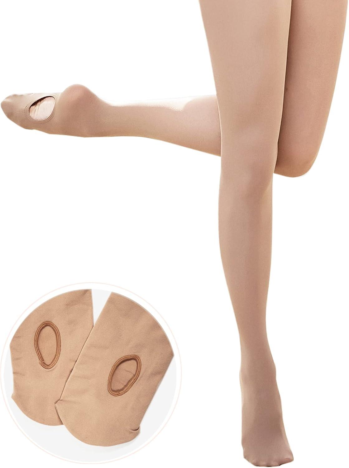 imageStelle Girls Women Ballet Dance Convertible Tights Ultra Soft Pro Transition Tights2pair Tan