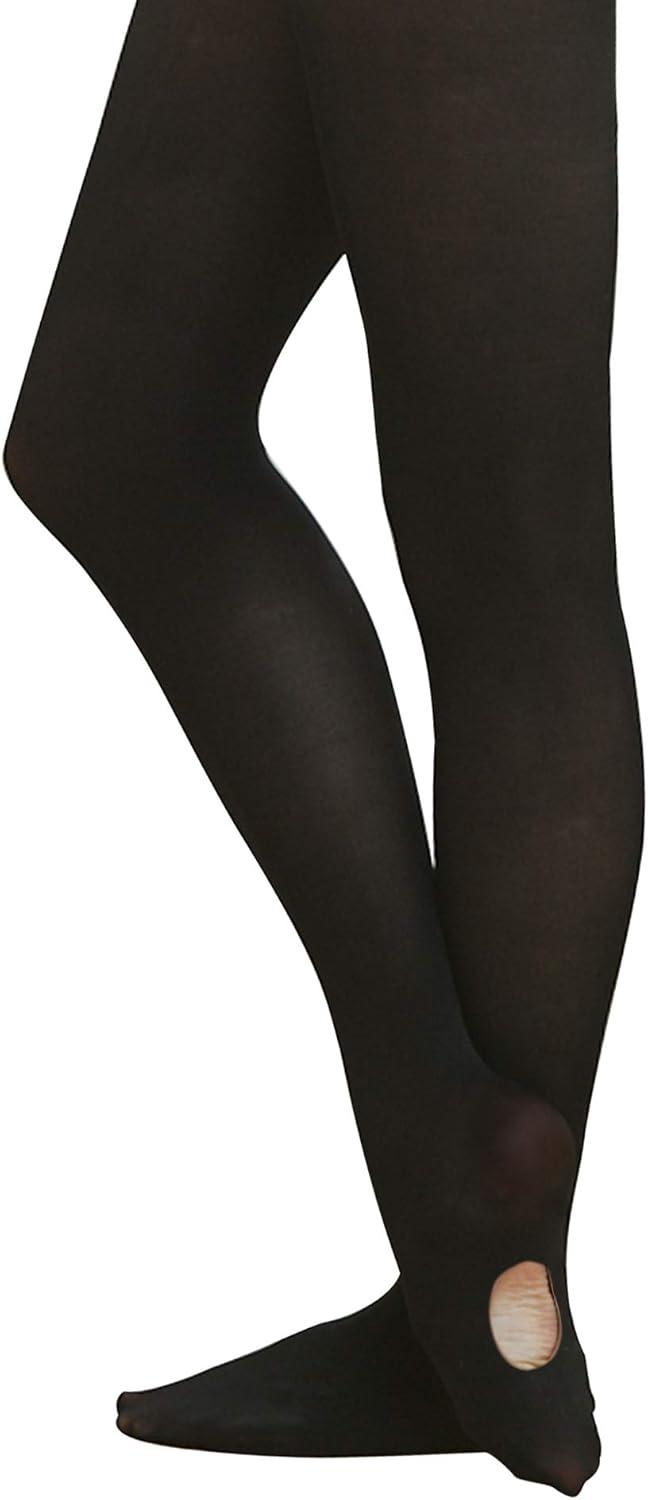 imageStelle Girls Women Ballet Dance Convertible Tights Ultra Soft Pro Transition TightsBlack