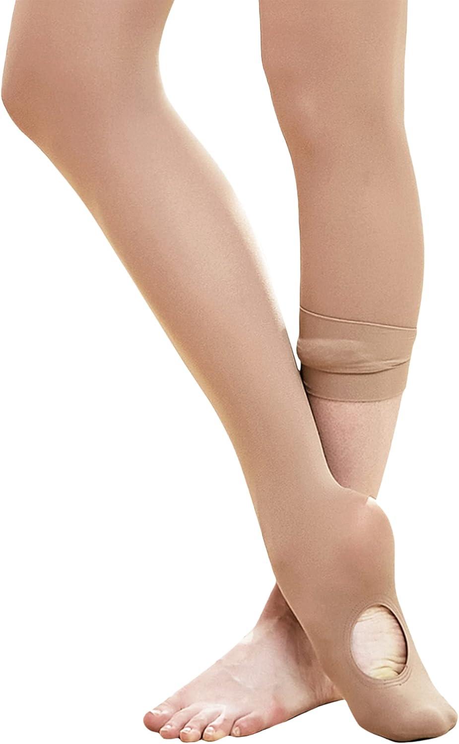 imageStelle Girls Women Ballet Dance Convertible Tights Ultra Soft Pro Transition TightsTan