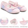 imageStelle Girls Glitter Dress Shoes Flower Wedding Mary Jane Ballet Flats with Strap ToddlerLittleBig KidsRainbow
