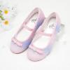 imageStelle Girls Glitter Dress Shoes Flower Wedding Mary Jane Ballet Flats with Strap ToddlerLittleBig KidsRainbow