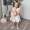 imageStelle Girls Glitter Dress Shoes Flower Wedding Mary Jane Ballet Flats with Strap ToddlerLittleBig KidsWhite