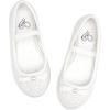 imageStelle Girls Glitter Dress Shoes Flower Wedding Mary Jane Ballet Flats with Strap ToddlerLittleBig KidsWhite