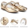 imageStelle Girls Wedding Dress Shoes Ballet Flats Flower Party Mary Jane with Beaded Straps ToddlerLittleBig KidsGold