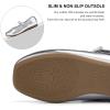 imageStelle Girls Wedding Dress Shoes Ballet Flats Flower Party Mary Jane with Beaded Straps ToddlerLittleBig KidsSilver