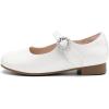imageStelle Girls Dress Shoes White Mary Jane Ballet Flats Flower School SHOS for Wedding Party ToddlerLittleBig KidWhite