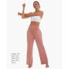 imageStelle Wide Leg Yoga Pants Womens High Waisted Cozy Sweatpants Flowy Sports Athletic Lounge Pants with PocketsDusty Pink