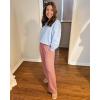 imageStelle Wide Leg Yoga Pants Womens High Waisted Cozy Sweatpants Flowy Sports Athletic Lounge Pants with PocketsDusty Pink