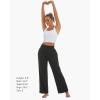 imageStelle Wide Leg Yoga Pants Womens High Waisted Cozy Sweatpants Flowy Sports Athletic Lounge Pants with PocketsBlack