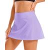 imageStelle Womens Tennis Golf Skirts High Waisted with Pockets Inner Shorts for Athletic Skorts Sports Running PickleballLilac