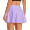 imageStelle Womens Tennis Golf Skirts High Waisted with Pockets Inner Shorts for Athletic Skorts Sports Running PickleballLilac