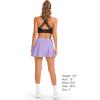 imageStelle Womens Tennis Golf Skirts High Waisted with Pockets Inner Shorts for Athletic Skorts Sports Running PickleballLilac