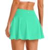 imageStelle Womens Tennis Golf Skirts High Waisted with Pockets Inner Shorts for Athletic Skorts Sports Running PickleballMint Green