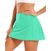 imageStelle Womens Tennis Golf Skirts High Waisted with Pockets Inner Shorts for Athletic Skorts Sports Running PickleballMint Green