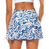imageStelle Womens Tennis Golf Skirts High Waisted with Pockets Inner Shorts for Athletic Skorts Sports Running PickleballOcean Breeze