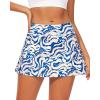 imageStelle Womens Tennis Golf Skirts High Waisted with Pockets Inner Shorts for Athletic Skorts Sports Running PickleballOcean Breeze