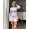 imageStelle Womens Tennis Golf Skirts High Waisted with Pockets Inner Shorts for Athletic Skorts Sports Running PickleballPastel Terrazzo
