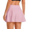 imageStelle Womens Tennis Golf Skirts High Waisted with Pockets Inner Shorts for Athletic Skorts Sports Running PickleballPink