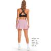 imageStelle Womens Tennis Golf Skirts High Waisted with Pockets Inner Shorts for Athletic Skorts Sports Running PickleballPink