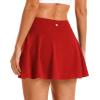 imageStelle Womens Tennis Golf Skirts High Waisted with Pockets Inner Shorts for Athletic Skorts Sports Running PickleballRed