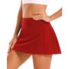 imageStelle Womens Tennis Golf Skirts High Waisted with Pockets Inner Shorts for Athletic Skorts Sports Running PickleballRed