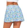 imageStelle Womens Tennis Golf Skirts High Waisted with Pockets Inner Shorts for Athletic Skorts Sports Running PickleballVibrant Pickle