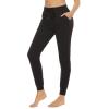 imageStelle Womens Lightweight Joggers Yoga Athletic Workout Track Pants Cotton Sweatpants with PocketsAblack
