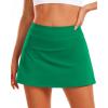 imageStelle Women Tennis Skirt Golf Skorts Athletic High Waisted with Pockets Inner Shorts Sport Workout Pleated PickleballEvergreen