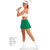 imageStelle Women Tennis Skirt Golf Skorts Athletic High Waisted with Pockets Inner Shorts Sport Workout Pleated PickleballEvergreen