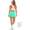 imageStelle Women Tennis Skirt Golf Skorts Athletic High Waisted with Pockets Inner Shorts Sport Workout Pleated PickleballMint Green