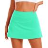 imageStelle Women Tennis Skirt Golf Skorts Athletic High Waisted with Pockets Inner Shorts Sport Workout Pleated PickleballMint Green