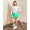 imageStelle Women Tennis Skirt Golf Skorts Athletic High Waisted with Pockets Inner Shorts Sport Workout Pleated PickleballMint Green