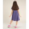 imageStelle Girls Dresses Cotton Short Sleeve Dress Cute Midi Casual Sundress with 2 PocketsDusty Grape