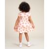 imageStelle Girls Dresses Cotton Short Sleeve Dress Cute Midi Casual Sundress with 2 PocketsGentle Peaches Print