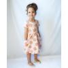 imageStelle Girls Dresses Cotton Short Sleeve Dress Cute Midi Casual Sundress with 2 PocketsGentle Peaches Print