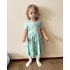imageStelle Girls Dresses Cotton Short Sleeve Dress Cute Midi Casual Sundress with 2 PocketsMint Bow Print